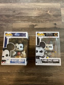 Mickey Mouse and Minnie Mouse Funko Pop