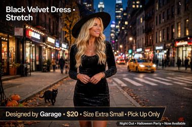 Black Velvet Mini Dress