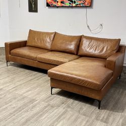 Genuine Leather Sectional Couch 🛋️ - Free Delivery 🚚 