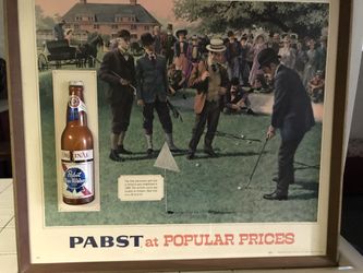 Vintage Pabst Blue ribbon beer sign