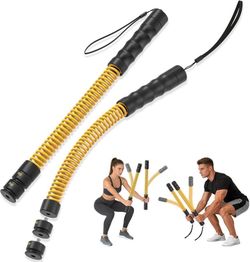new Heavy Duty Ropeless Battle Ropes 4.0, Portable Steel Core Exercise Ropes for Home Gym & Outdoor, Anti-Slip Ergonomic Handles for Strength Training