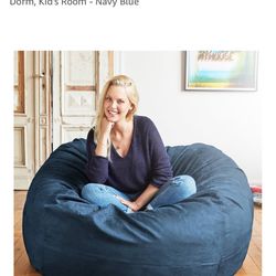Lumaland Luxurious 4ft Bean Bag Chair with Microsuede Cover