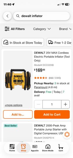 DEWALT  20V MAX CORDLESS AIR INFLATOR  TO TOOL ONLY BATTERY NOT INCLUDED NEW IN BOX $100 FIRM