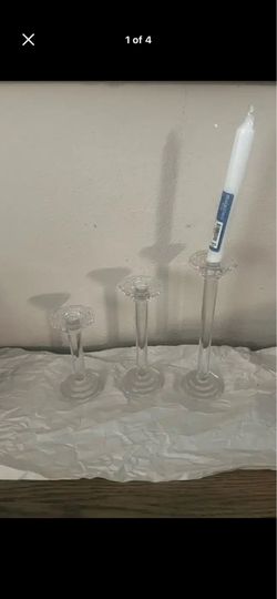 Lead crystal tapered candle holders