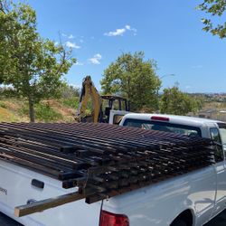 6  Iron Fence Panels 5’9” Tall By 6’ 9” To 7’ Wide