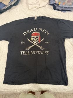 Disney Pirates of the Caribbean Dead Men Tell No Tales T-Shirt Men's XL Black