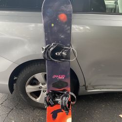 Snowboard with Bindings - 141cm