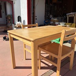 Wood Table and Chairs