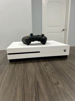 Microsoft Xbox One S 1TB Console (White) with Black Wireless Controller