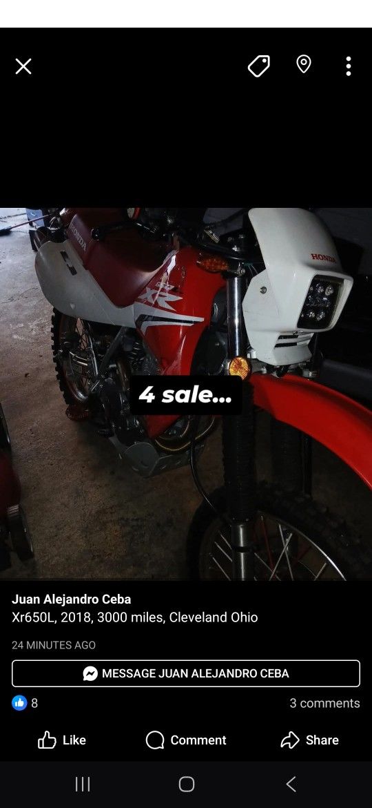 2018 Honda XR650L