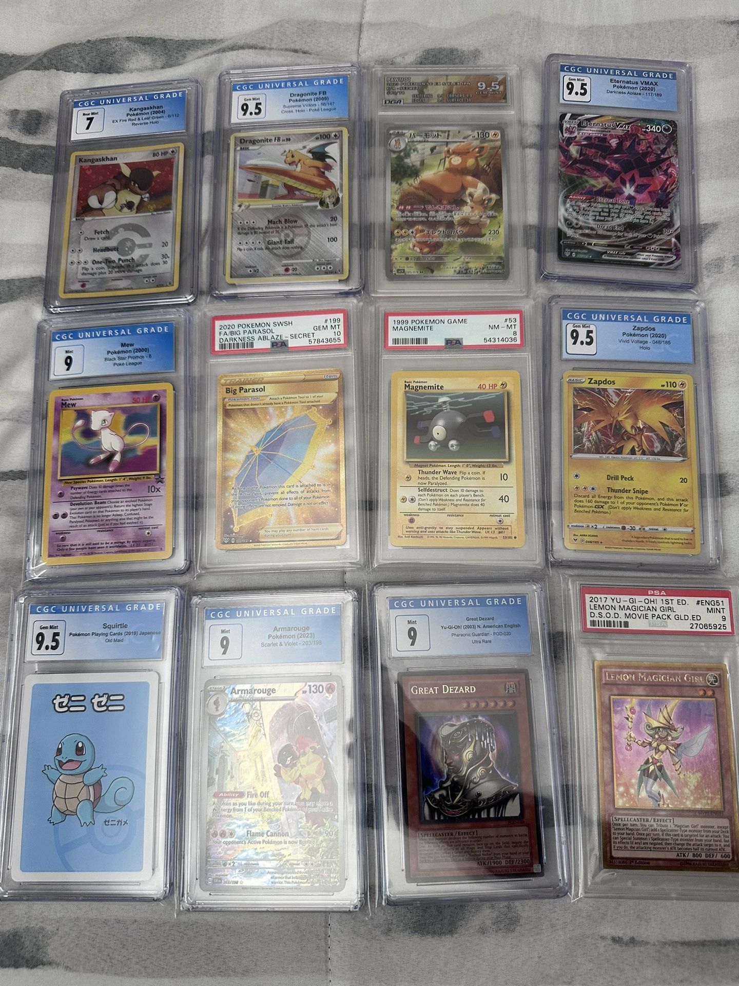 Pokemon/ Yugioh Graded Cards