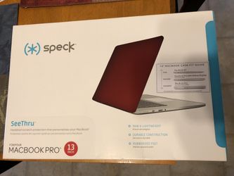 Red Speck See Thru Case For MacBook Pro 13” Non Retina