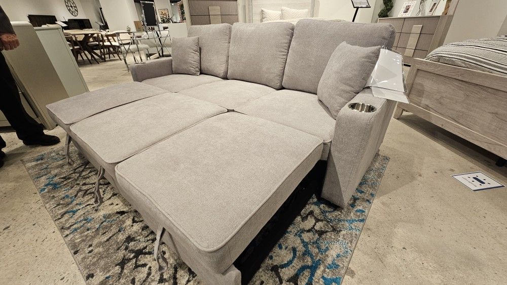 New SLEEPER sofa Chaise With Pillows