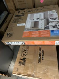 White Vanity and Furniture Set Together