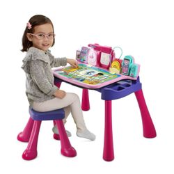 VTech 5 in 1 interactive Get Ready for School Learning Desk, Pink BRAND NEW IN BOX