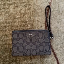 Black vintage coach wristlet wallet