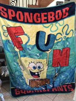 Queen size Sponge Bob blanket