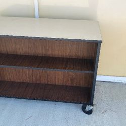 Library Cart On Wheels. 2 Shelves On Each Side