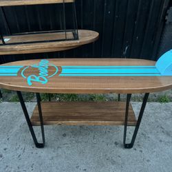 Surfboard  Wood Table 