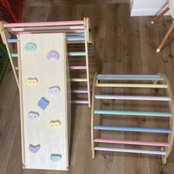 ROOMTEC 5 in 1 Pikler Triangle Set - Indoor/Outdoor Climbing Playground for Toddlers!