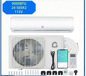 9000 BTU Mini Split AC System 24 SEER2 115V
