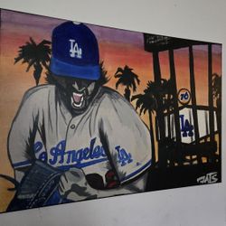 LA DODGERS Clayton Kersha Painting