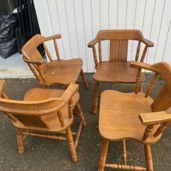 Vintage Mid Century Captains Chairs 