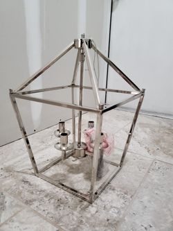 Trans Globe Chrome Chandelier Brand New, In Box