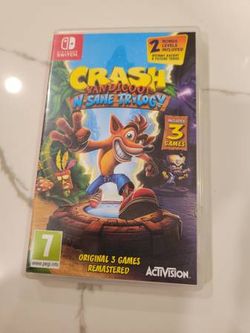 New CRASH BANICOOT NSANE TRILOGY Nintendo switch paid $39.99 plus tax Christmas gift never used.