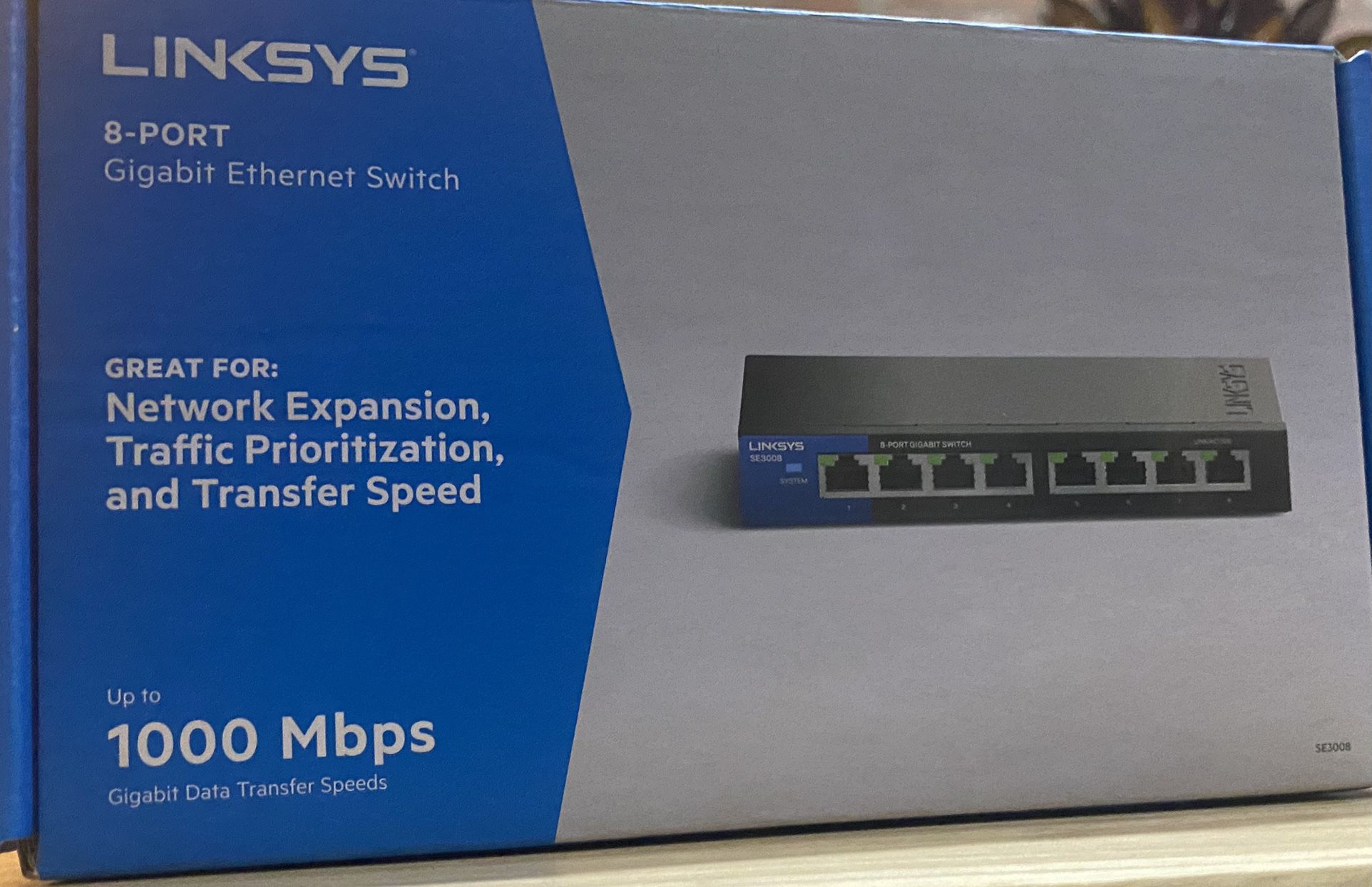 Linksys 8 Port Gigabit Ethernet Switch