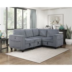 New Sectional Storage Grey