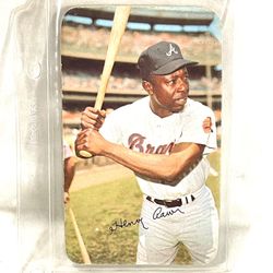 Great Condition 1971 (Super Card) Topps #44 Atlanta Braves (Hank Aaron) Baseball Card. Worth $170.
