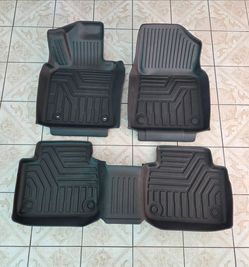 KUST Floor Mats for 2018-2024 Toyota Camry Accessories, All Weather Floor Liners Front Rear 2 Rows Car Mats TPE Rubber Raised Edge, Extra Heel Pad Pla