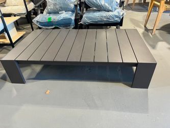 OUTDOOR PATIO ALUMINUM COFFEE TABLE  Width (in)	56.3 Depth (in)	31.5 Height (in)	11.8 Weight (lb)	41.9