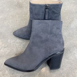 14th & Union Gray Suede Heeled Boots Size 5