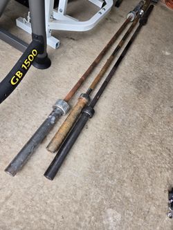 Discounted Older 7ft 45lb Olympic Bars-