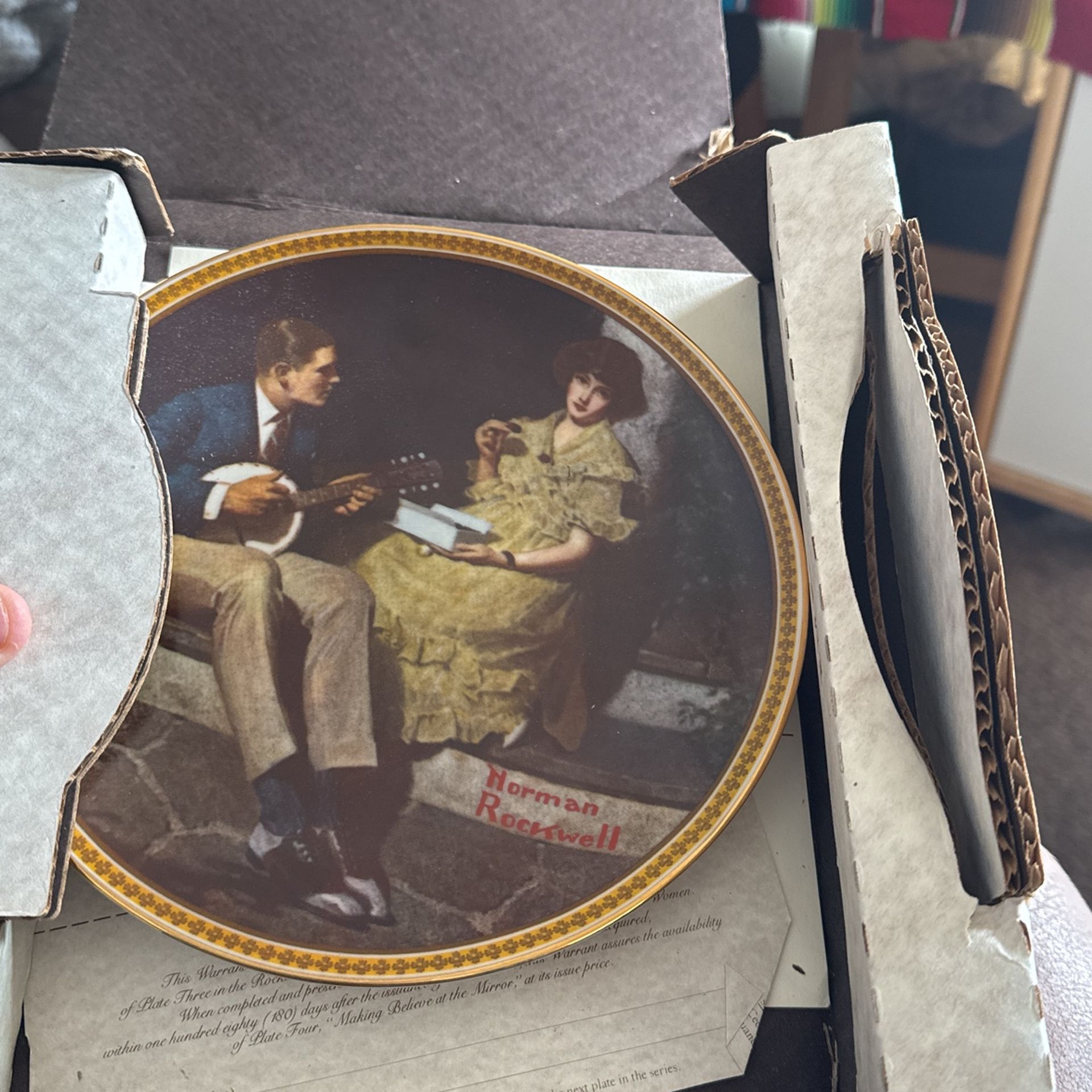 Collectible Norman, Rockwell Plates And Others 16 Lot