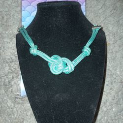 Knotted Cord Necklace.