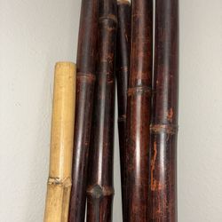 (5 + 1 Free) Tall Bamboo Poles Approx 79" Tall 