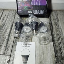 Black Light Bulbs 4 Pack