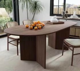 New 67” modern oval dining table