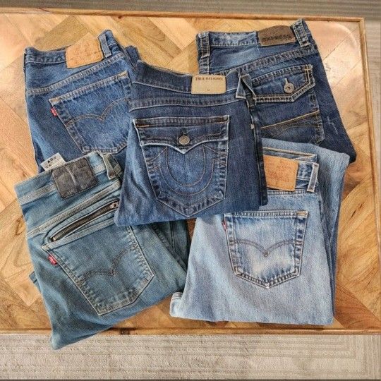 True Religion Levi's Mens Jeans bundle 34x30
