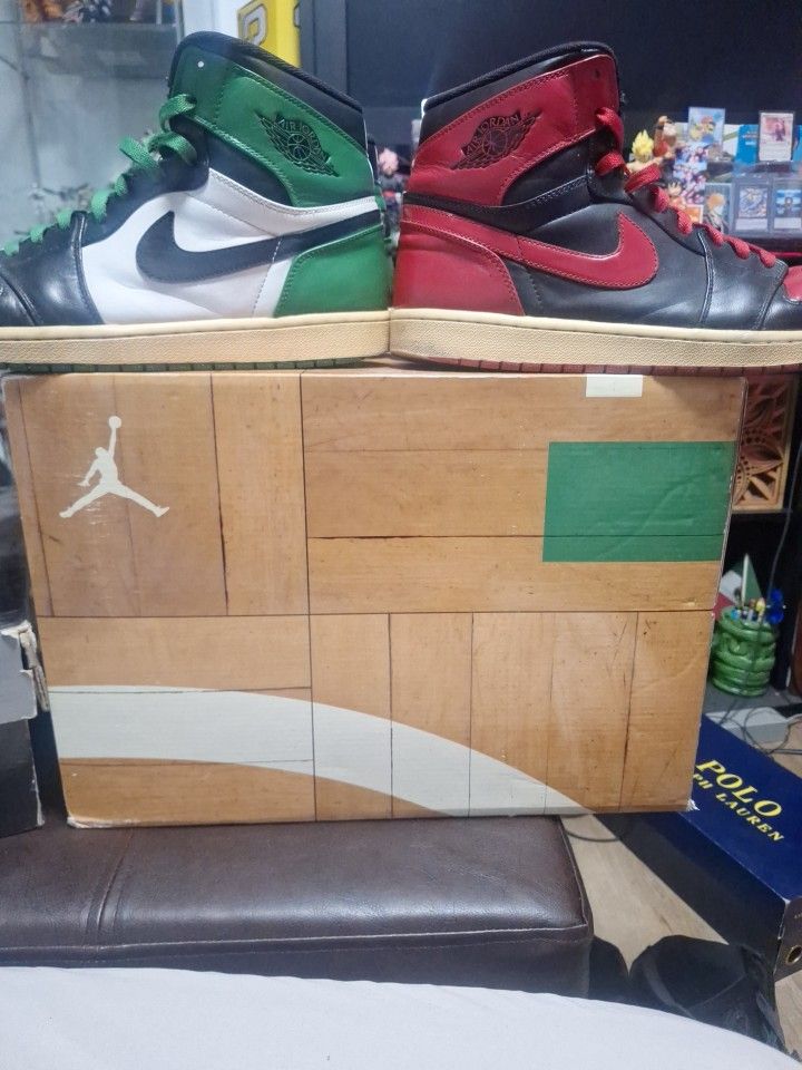 DS 2009 Nike Air Jordans Retro 1 OG High Bulls Celtics 60 PT Pack