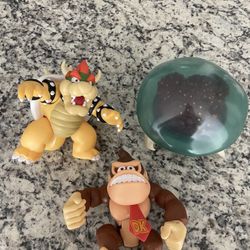 World Of Nintendo 6” Figure Lot Donkey Kong, Metroid, Bowser 