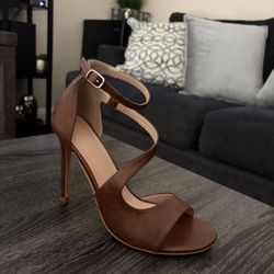 Brown Strappy Heels