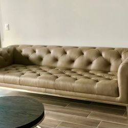 Restoration Hardware Italia Chesterfield Leather Sofa