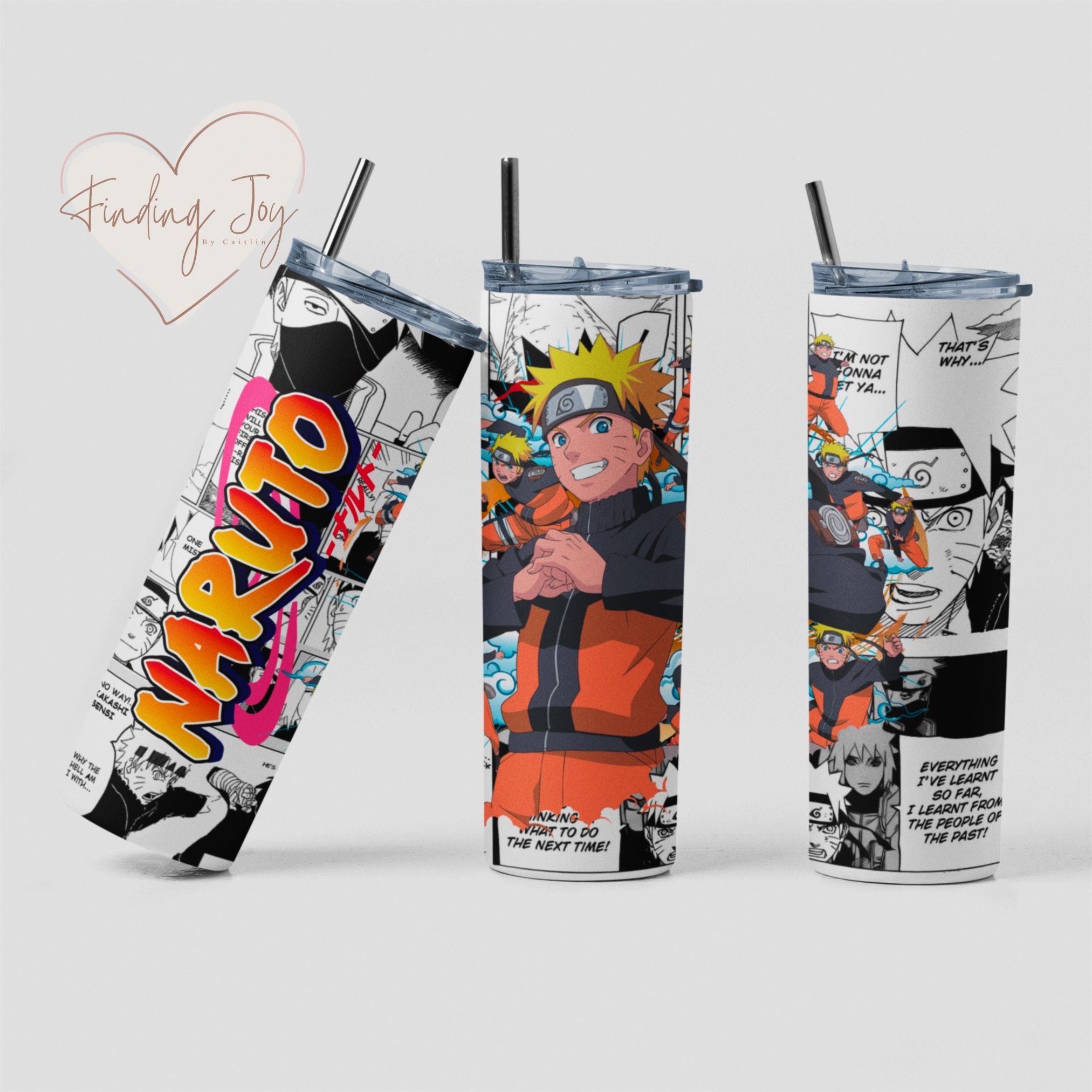Naruto Anime Tumbler, 20 Ounce Stainless Steel tumbler Cup, Kids Anime