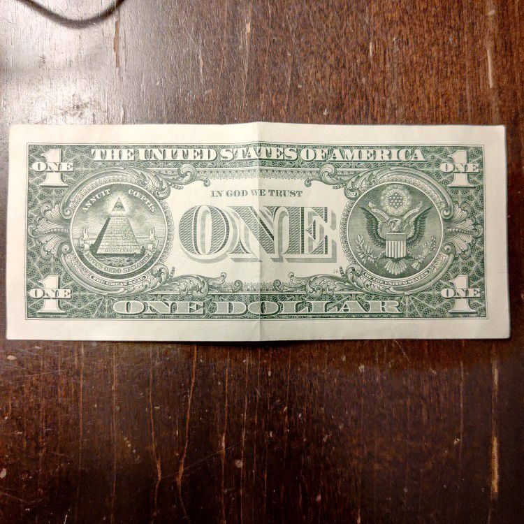 2017 US $1 Dollar Bill