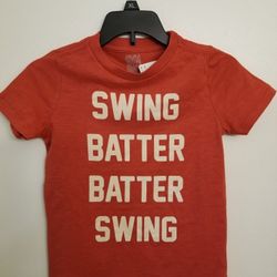 Boys Gymboree T-Shirt XS (4), Red with White lettering