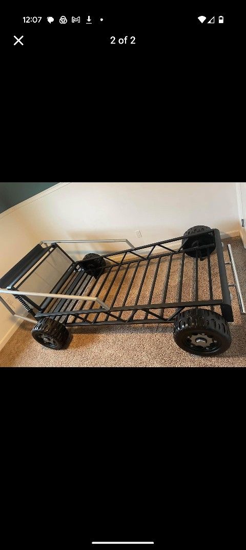 Twin Racecar Bed w/ Mattress